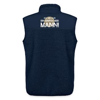 Ich bin nur ein einfacher Mann - Unisex Sherpaweste von Stanley/Stella - Navy - Hinten - AI Model Male 178 light (178cm)