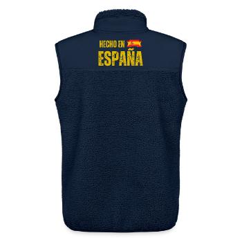 Made in Spain, spanischer Stolz - Unisex Sherpaweste von Stanley/Stella - Navy - Hinten - AI Model Male 178 light (178cm)