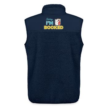 Désolé, je suis complet - Veste sans manches sherpa unisexe Stanley/Stella - marine - Dos - AI Model Male 178 light (178cm)
