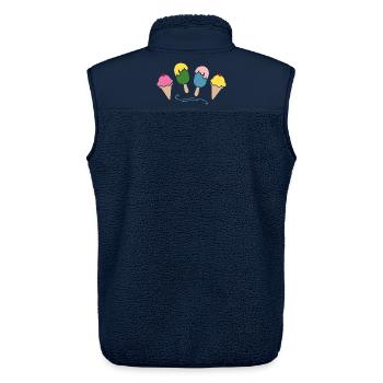 Eis - Unisex Sherpa Gilet by Stanley/Stella - navy - Back - AI Model Male 178 light (178cm)