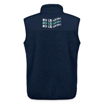 Zitat So is leben - Unisex Sherpaweste von Stanley/Stella - Navy - Hinten - AI Model Male 178 light (178cm)