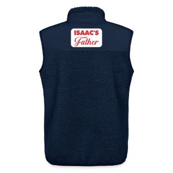 Isaac's Father Celebratory Design - Unisex Sherpa Gilet by Stanley/Stella - navy - Back - AI Model Male 178 light (178cm)