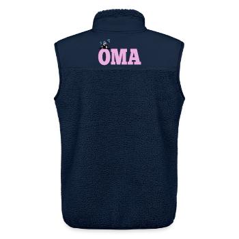 Skifahrerin Wintersport OMA - Unisex Sherpaweste von Stanley/Stella - Navy - Hinten - AI Model Male 178 light (178cm)