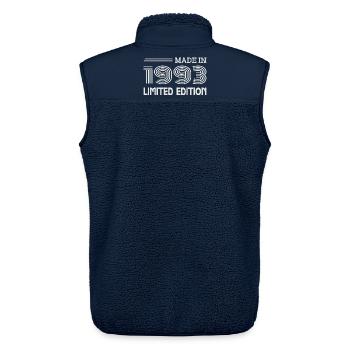 Original 1993 Vintage 1993 Retro Jubiläum 1993 - Unisex Sherpaweste von Stanley/Stella - Navy - Hinten - AI Model Male 178 light (178cm)