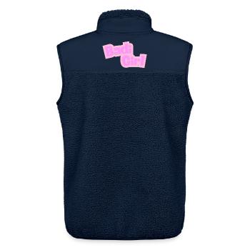 Badi Girl - Unisex Sherpaweste von Stanley/Stella - Navy - Hinten - AI Model Male 178 light (178cm)