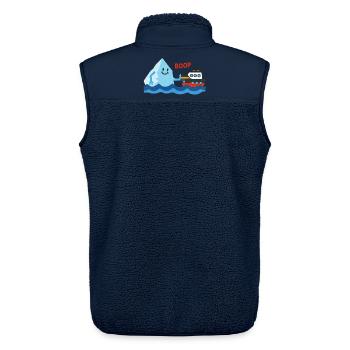 Freundlicher Eisberg stupst ein Schiff - Unisex Sherpaweste von Stanley/Stella - Navy - Hinten - AI Model Male 178 light (178cm)