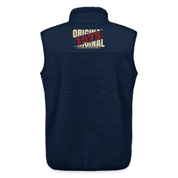 51. Geburtstag Geschenk Mann Original Oktober 1975 - Unisex Sherpaweste von Stanley/Stella - Navy - Hinten - AI Model Male 178 light (178cm)