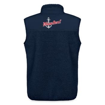 Düsseldorf mit Anker - Unisex Sherpaweste von Stanley/Stella - Navy - Hinten - AI Model Male 178 light (178cm)