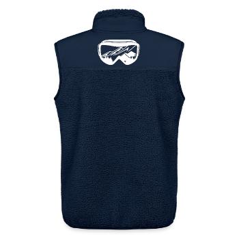 Snowboarding Brille - Unisex Sherpaweste von Stanley/Stella - Navy - Hinten - AI Model Male 178 light (178cm)