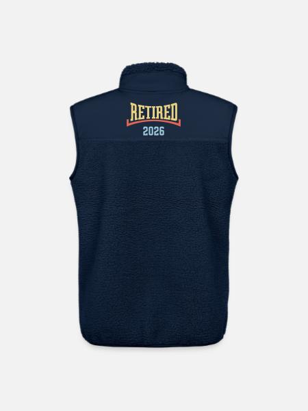 Retired 2026 (Retiree / Concave / 3C) - Unisex Sherpa Gilet by Stanley/Stella - navy