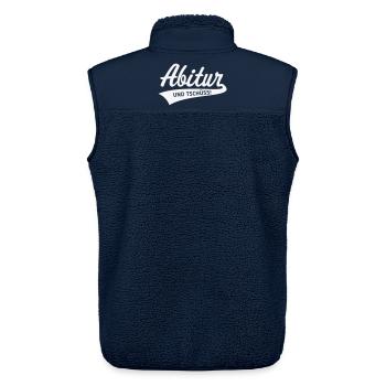 Abitur – Und Tschüss! (Schulabschluss / White) - Unisex Sherpaweste von Stanley/Stella - Navy - Hinten - AI Model Male 178 light (178cm)