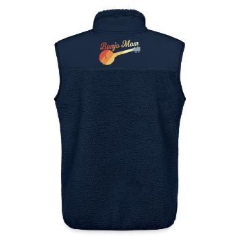 Banjo Mama - Unisex Sherpa Gilet by Stanley/Stella - navy - Back - AI Model Male 178 light (178cm)