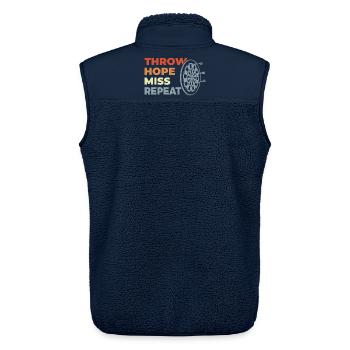 Throw Hope Miss Repeat - Unisex Sherpa Gilet by Stanley/Stella - navy - Back - AI Model Male 178 light (178cm)