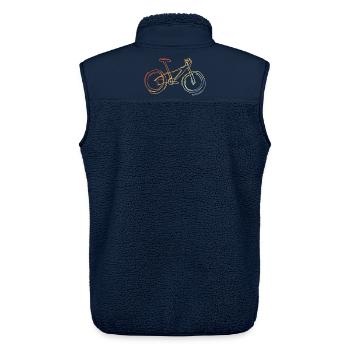 Vintage Mountainbike Skizze - Unisex Sherpaweste von Stanley/Stella - Navy - Hinten - AI Model Male 178 light (178cm)