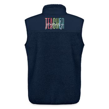 Geography Teacher Schule Danke Geschenk - Unisex Sherpaweste von Stanley/Stella - Navy - Hinten - AI Model Male 178 light (178cm)