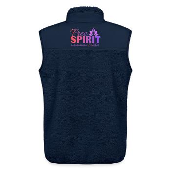 Yoga & Mindset Design for Free Souls Free Spirit - Unisex Sherpa Gilet by Stanley/Stella - navy - Back - AI Model Male 178 light (178cm)