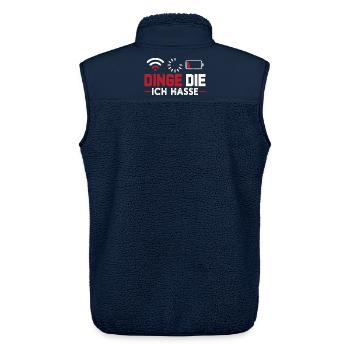 Nerd Computer DINGE DIE ICH HASSE LUSTIG - Unisex Sherpaweste von Stanley/Stella - Navy - Hinten - AI Model Male 178 light (178cm)