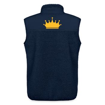 Krone - Unisex Sherpaweste von Stanley/Stella - Navy - Hinten - AI Model Male 178 light (178cm)