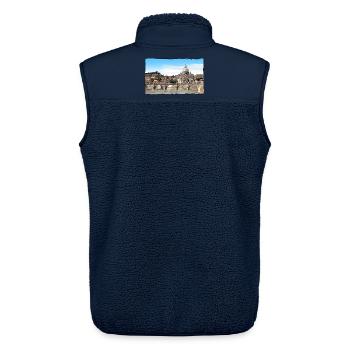 Rom - Unisex Sherpaweste von Stanley/Stella - Navy - Hinten - AI Model Male 178 light (178cm)
