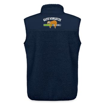Faultier | Anti gute Vorsätze, Chillen - Unisex Sherpaweste von Stanley/Stella - Navy - Hinten - AI Model Male 178 light (178cm)