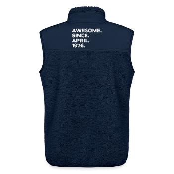 Awesome since April 1976 | Geburtstag | Geschenk - Unisex Sherpaweste von Stanley/Stella - Navy - Hinten - AI Model Male 178 light (178cm)