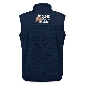 I’m older than the Internet - Schildkröte - Unisex Sherpaweste von Stanley/Stella - Navy - Hinten - AI Model Male 178 light (178cm)