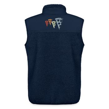 Retro Pizza Skizze - Unisex Sherpaweste von Stanley/Stella - Navy - Hinten - AI Model Male 178 light (178cm)