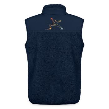 B-Boy Skizze - Unisex Sherpaweste von Stanley/Stella - Navy - Hinten - AI Model Male 178 light (178cm)