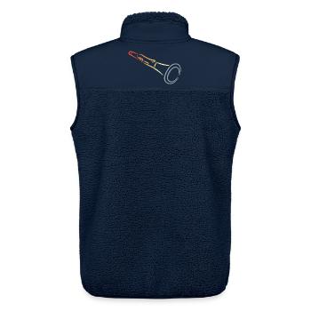 Klarinette Zeichnung - Unisex Sherpaweste von Stanley/Stella - Navy - Hinten - AI Model Male 178 light (178cm)