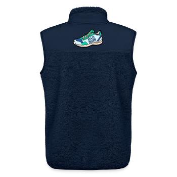 Baby-Ankündigung: Running Dad 2026 - Unisex Sherpaweste von Stanley/Stella - Navy - Hinten - AI Model Male 178 light (178cm)