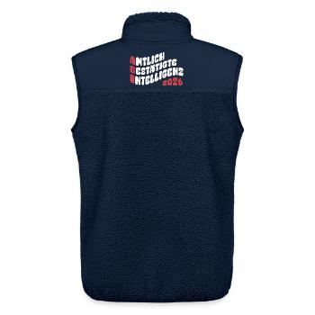 Abi 2026 - Abitur - Retro Flow Style Gift - Unisex Sherpa Gilet by Stanley/Stella - navy - Back - AI Model Male 178 light (178cm)