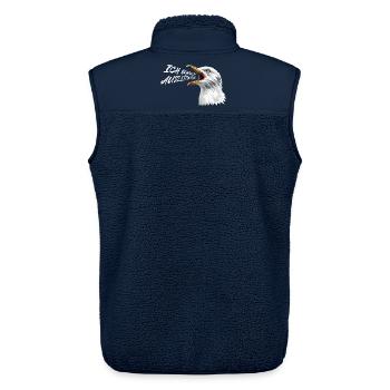 Ostsee BRAUCHE EINE AUSZEIT IN FEHMARN Lustig - Unisex Sherpaweste von Stanley/Stella - Navy - Hinten - AI Model Male 178 light (178cm)