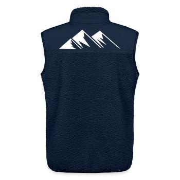 Berge minimalistisch - Unisex Sherpaweste von Stanley/Stella - Navy - Hinten - AI Model Male 178 light (178cm)
