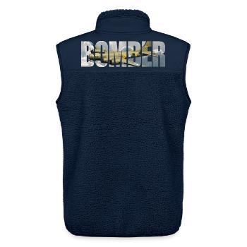 Bomber B-17 Flying Fortress - Unisex Sherpa Gilet by Stanley/Stella - navy - Back - AI Model Male 178 light (178cm)