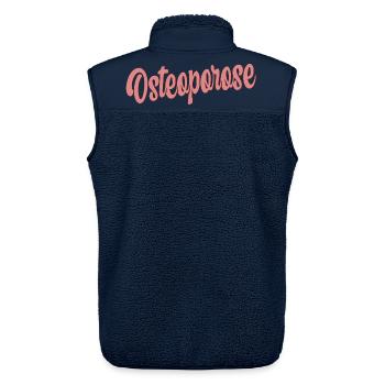 Osteoporosis Bone loss - Unisex Sherpa Gilet by Stanley/Stella - navy - Back - AI Model Male 178 light (178cm)