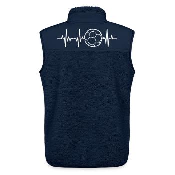 Handball Herzschlag - Unisex Sherpaweste von Stanley/Stella - Navy - Hinten - AI Model Male 178 light (178cm)