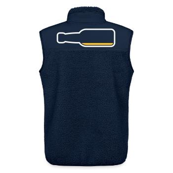 Bierflasche Leer (Bier Bierchen Symbol / NEG 2C) - Unisex Sherpaweste von Stanley/Stella - Navy - Hinten - AI Model Male 178 light (178cm)