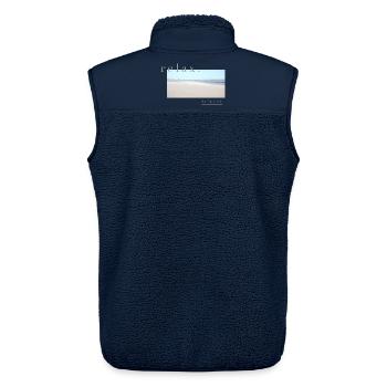 Relax – Sea Sand Salt - Unisex Sherpaweste von Stanley/Stella - Navy - Hinten - AI Model Male 178 light (178cm)