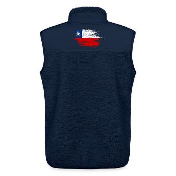 Chile Flagge used - Unisex Sherpaweste von Stanley/Stella - Navy - Hinten - AI Model Male 178 light (178cm)