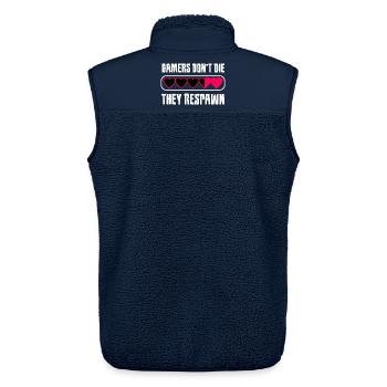 Gamer Herz Botschaft - Unisex Sherpaweste von Stanley/Stella - Navy - Hinten - AI Model Male 178 light (178cm)