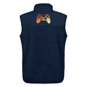 Vintage Gamepad - Unisex Sherpaweste von Stanley/Stella - Navy - Hinten - AI Model Male 178 light (178cm)