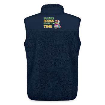 Bücherwurm Lesen Buch - Unisex Sherpaweste von Stanley/Stella - Navy - Hinten - AI Model Male 178 light (178cm)