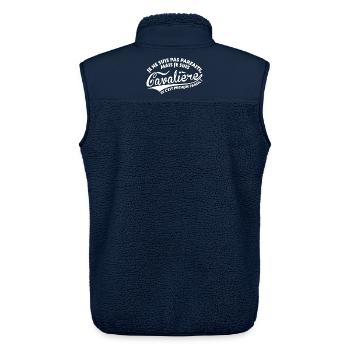 Parfaite Cavalière - Veste sans manches sherpa unisexe Stanley/Stella - marine - Dos - AI Model Male 178 light (178cm)