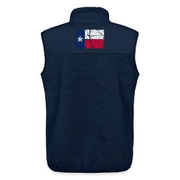 Texas Vintage - Unisex Sherpaweste von Stanley/Stella - Navy - Hinten - AI Model Male 178 light (178cm)