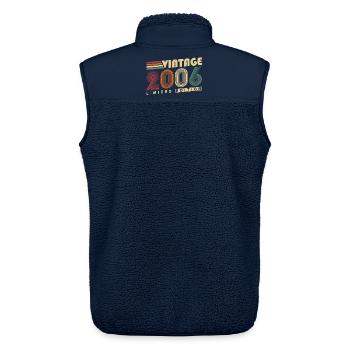 Vintage 2006 Jahrgang Geburtstagsgeschenk - Unisex Sherpaweste von Stanley/Stella - Navy - Hinten - AI Model Male 178 light (178cm)
