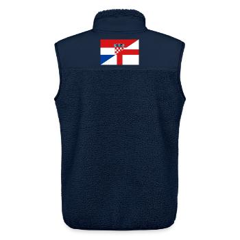 Drapeau de Croatie et Angleterre - Veste sans manches sherpa unisexe Stanley/Stella - marine - Dos - AI Model Male 178 light (178cm)