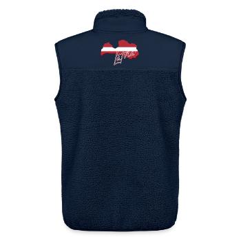 Karte mit der Flagge Lettlands, ich liebe Lettland - Unisex Sherpaweste von Stanley/Stella - Navy - Hinten - AI Model Male 178 light (178cm)