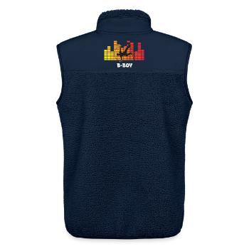 B-Boy Breakdance Streetstyle Hip Hop DJ Dance - Veste sans manches sherpa unisexe Stanley/Stella - marine - Dos - AI Model Male 178 light (178cm)
