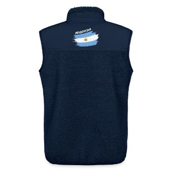 Argentina Argentinien Argentinische Flagge Brush - Unisex Sherpaweste von Stanley/Stella - Navy - Hinten - AI Model Male 178 light (178cm)