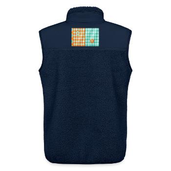 Harlekin-Petal-Duo - Unisex Sherpaweste von Stanley/Stella - Navy - Hinten - AI Model Male 178 light (178cm)